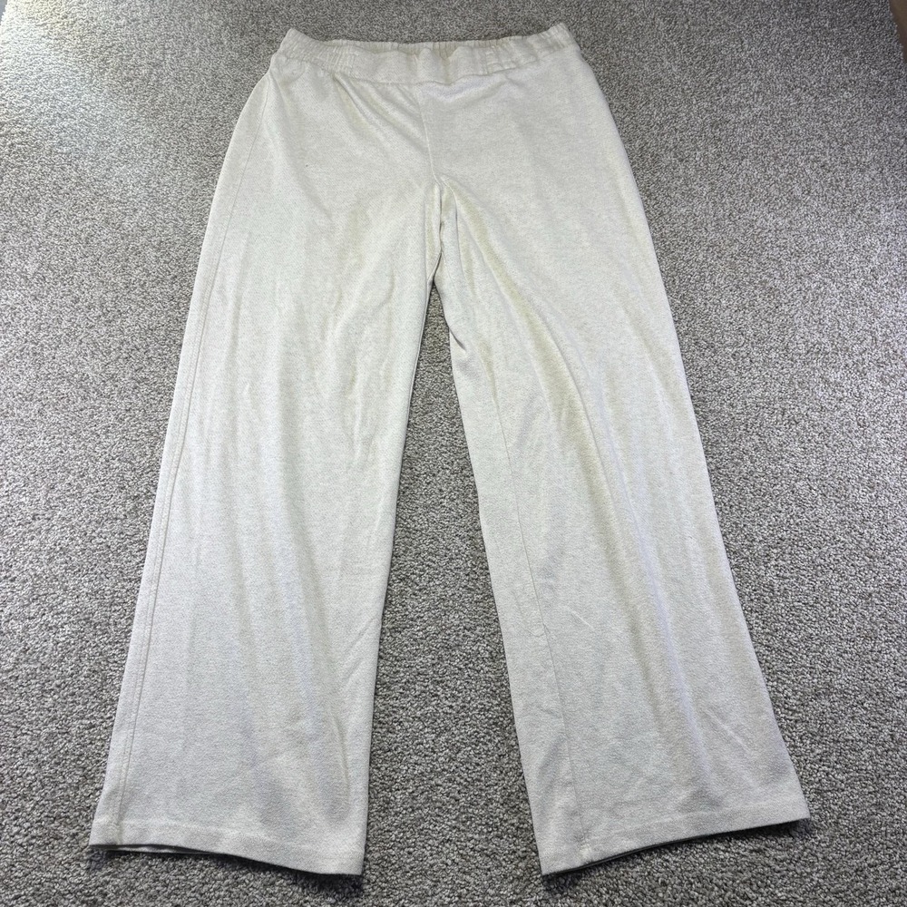 Faherty Sweatpants Mens Medium Beige French Terry Elastic Waist Straight